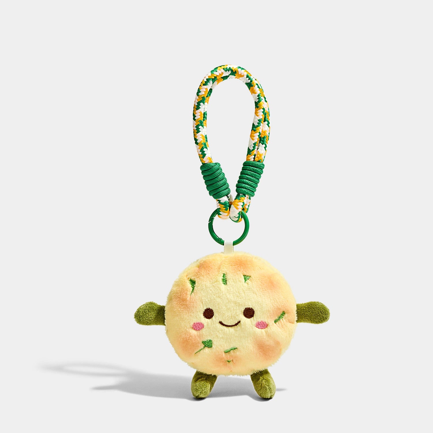 Cake Bag Charm - Soft Plush Keychain Gift - Scallion Pancake variant
