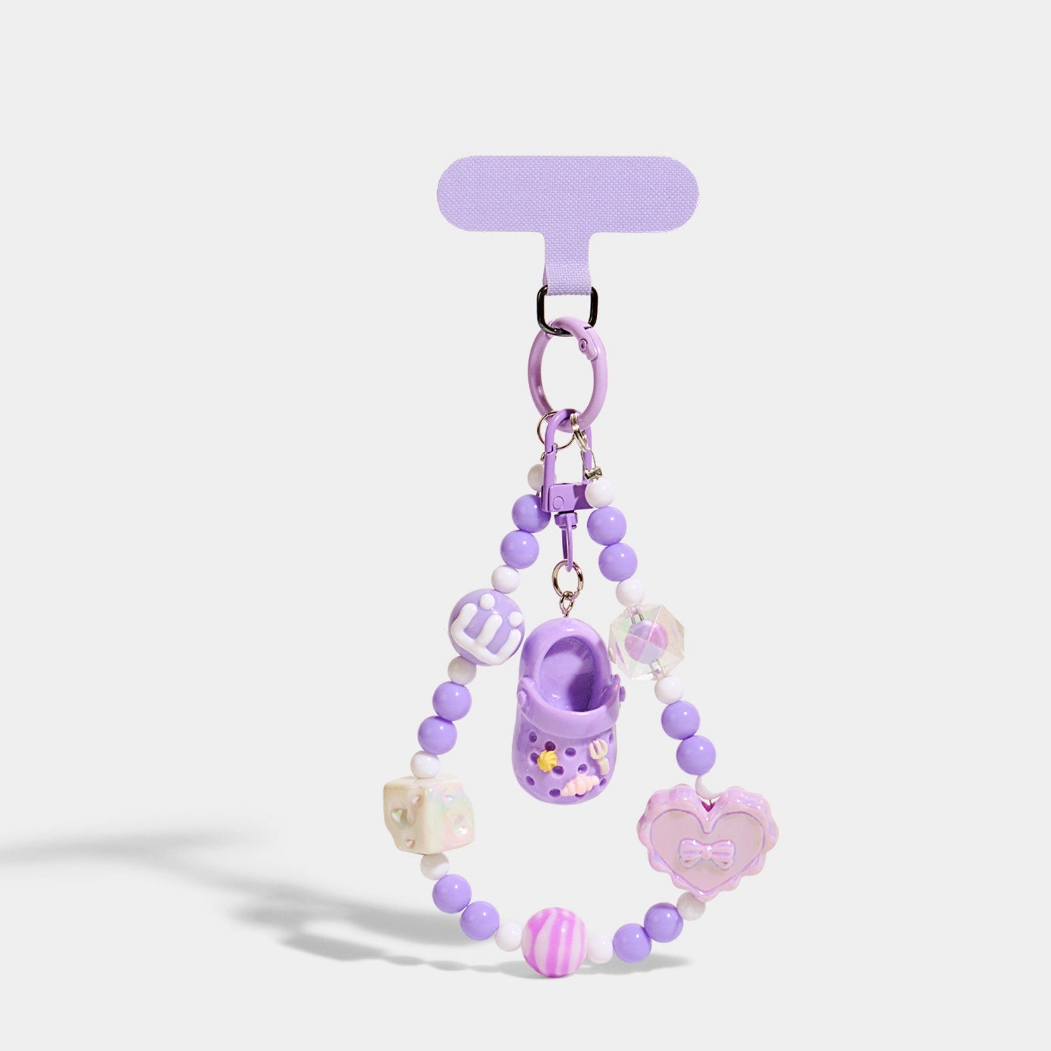 Cake Bag Charm - Soft Plush Keychain Gift - Slipper T Clasp variant