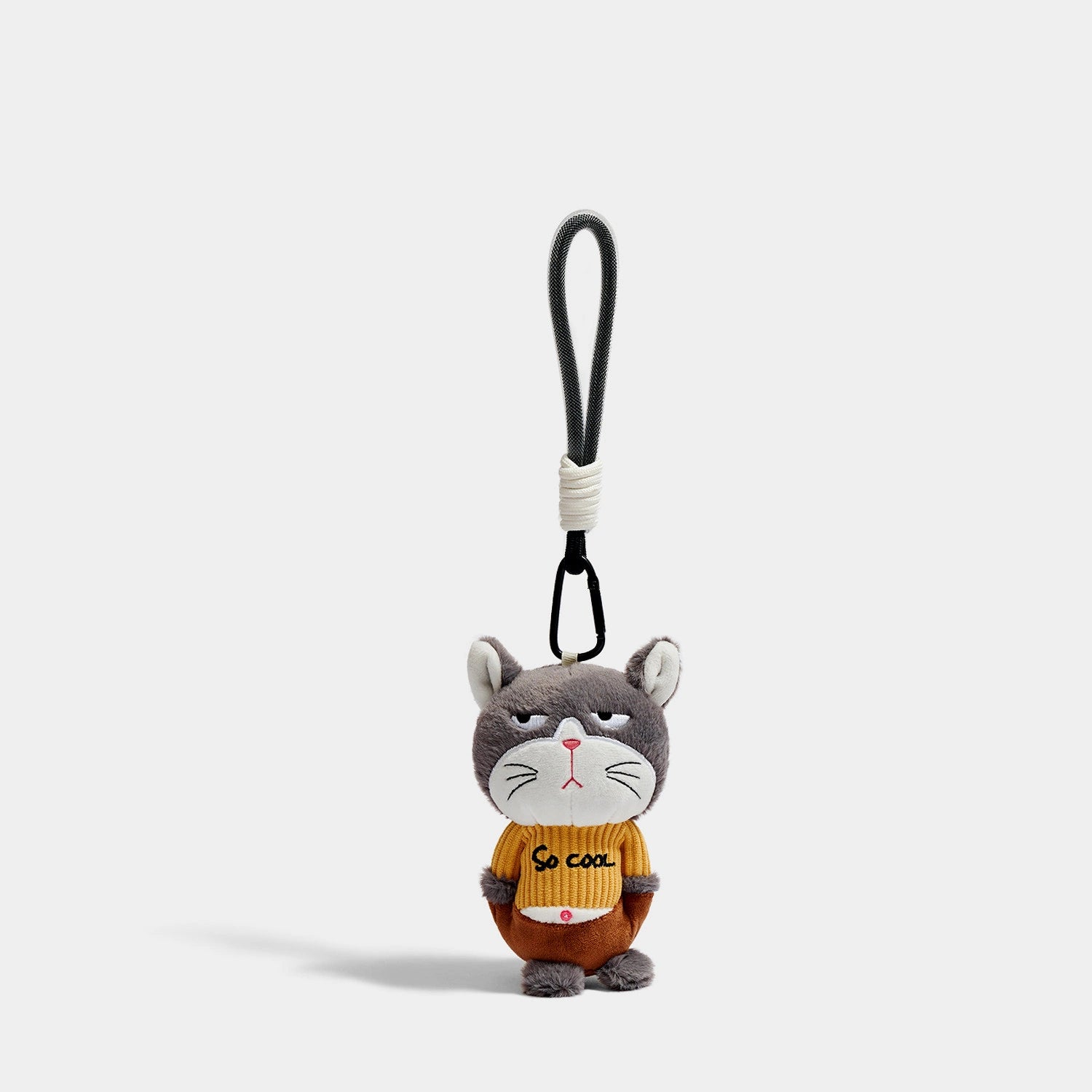 Bear Bag Charm - Soft Plush Keychain Gift - Cat variant
