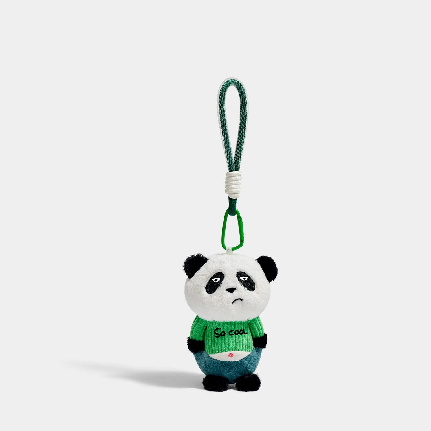 Bear Bag Charm - Soft Plush Keychain Gift - Panda variant