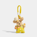 Puppy Bag Charm - Soft Plush Keychain Gift - 黄背带裤美食小狗挂件 variant