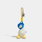 Duck Bag Charm - Soft Plush Keychain Gift - Duck Tilted Head Blue White variant