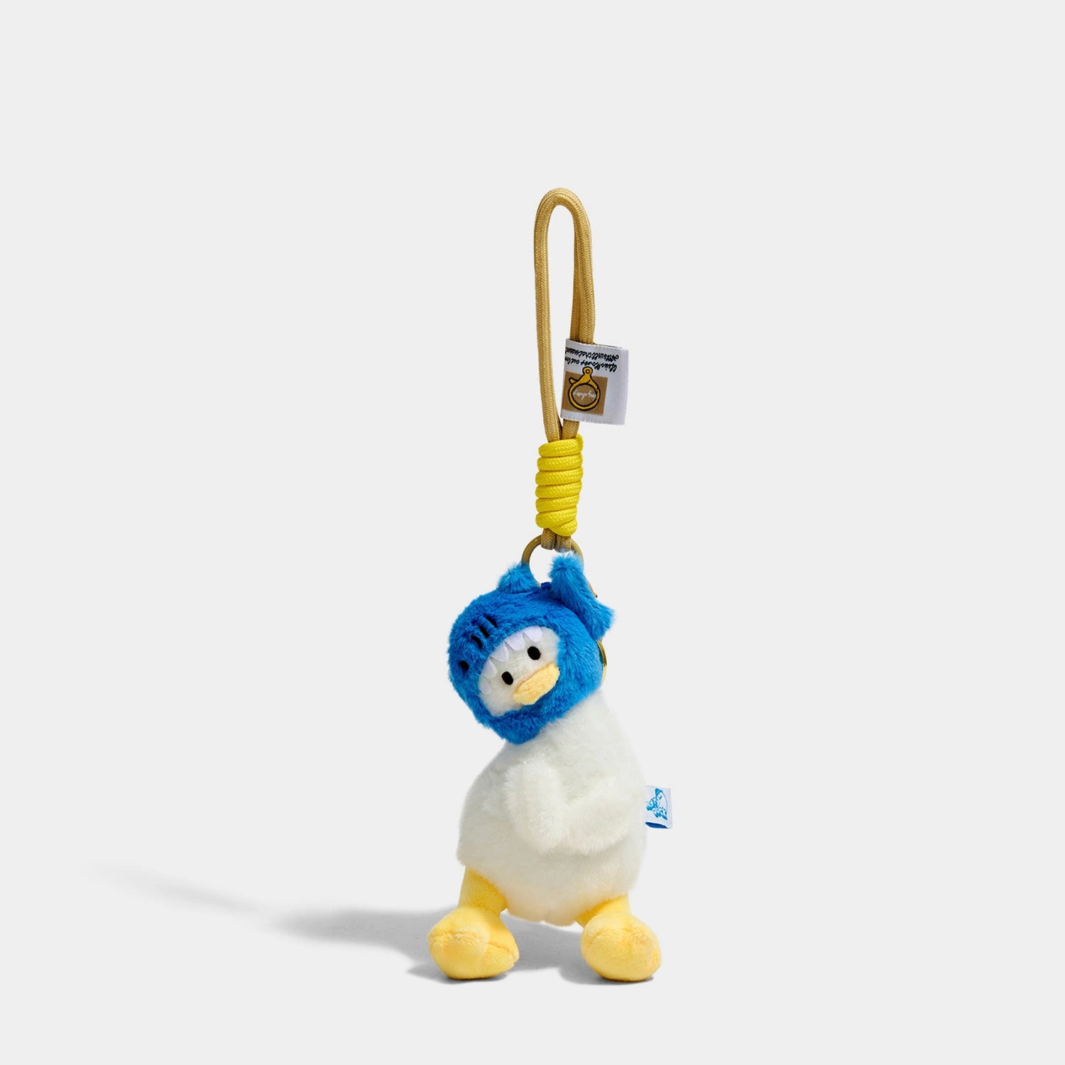 Duck Bag Charm - Soft Plush Keychain Gift - Duck Tilted Head Blue White variant