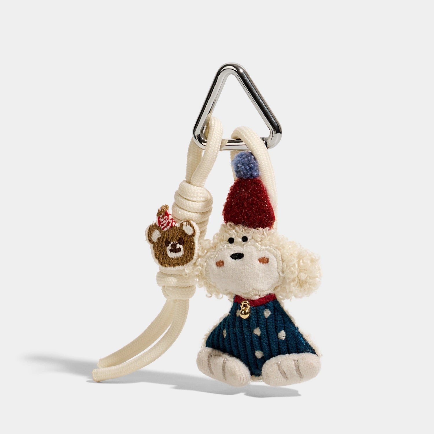 Birthday Puppy and Strawberry Girl Bag Charms angled product view showing tiny birthday mood