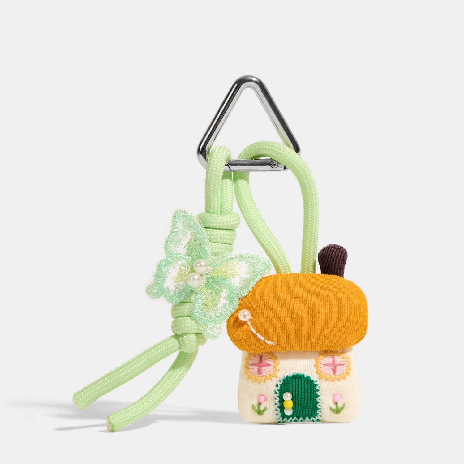 Orange Green-Door House variant of Yellow Flower House Bag Charms