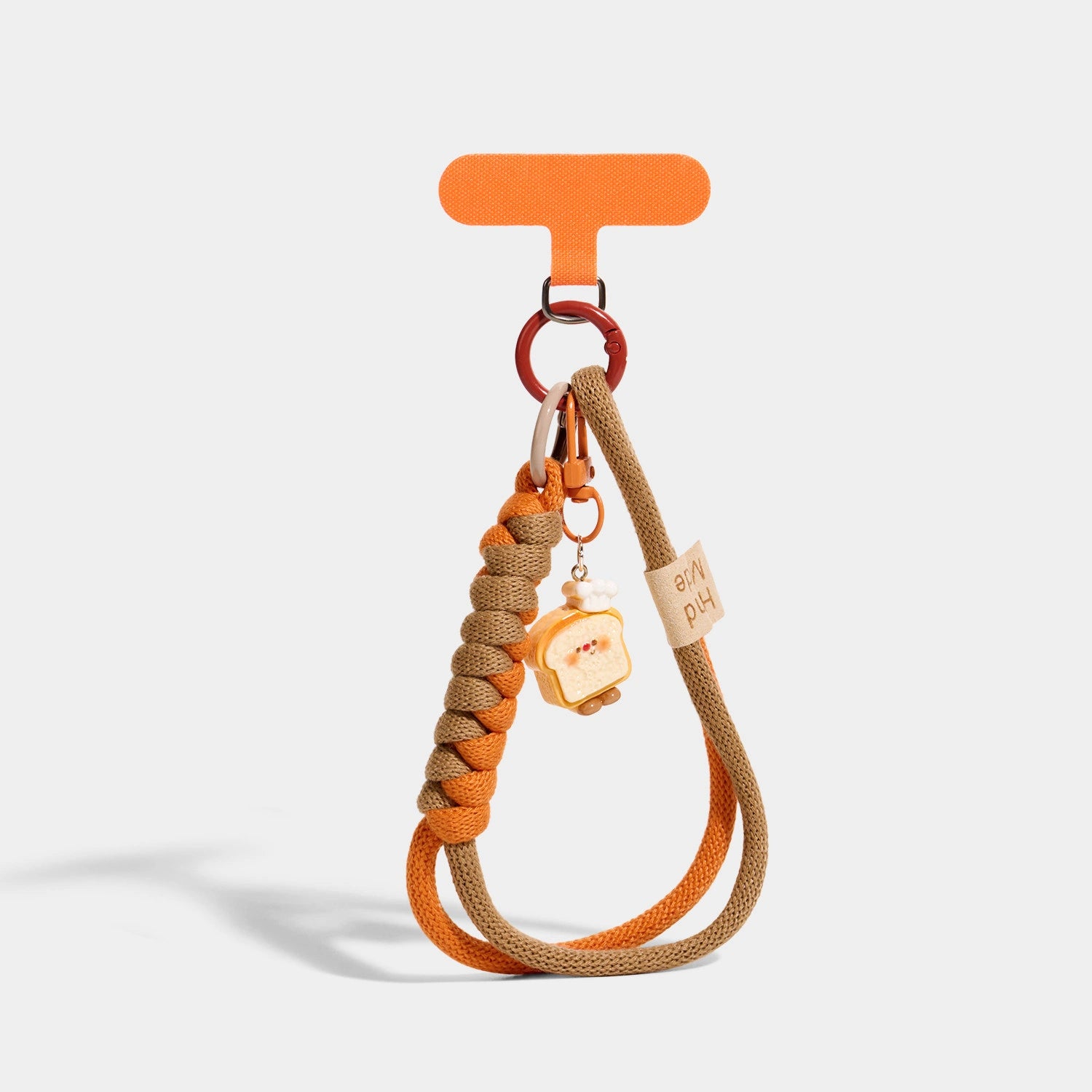 Toast and Dessert Phone Strap Charms angled product view showing snack-shop phone strap