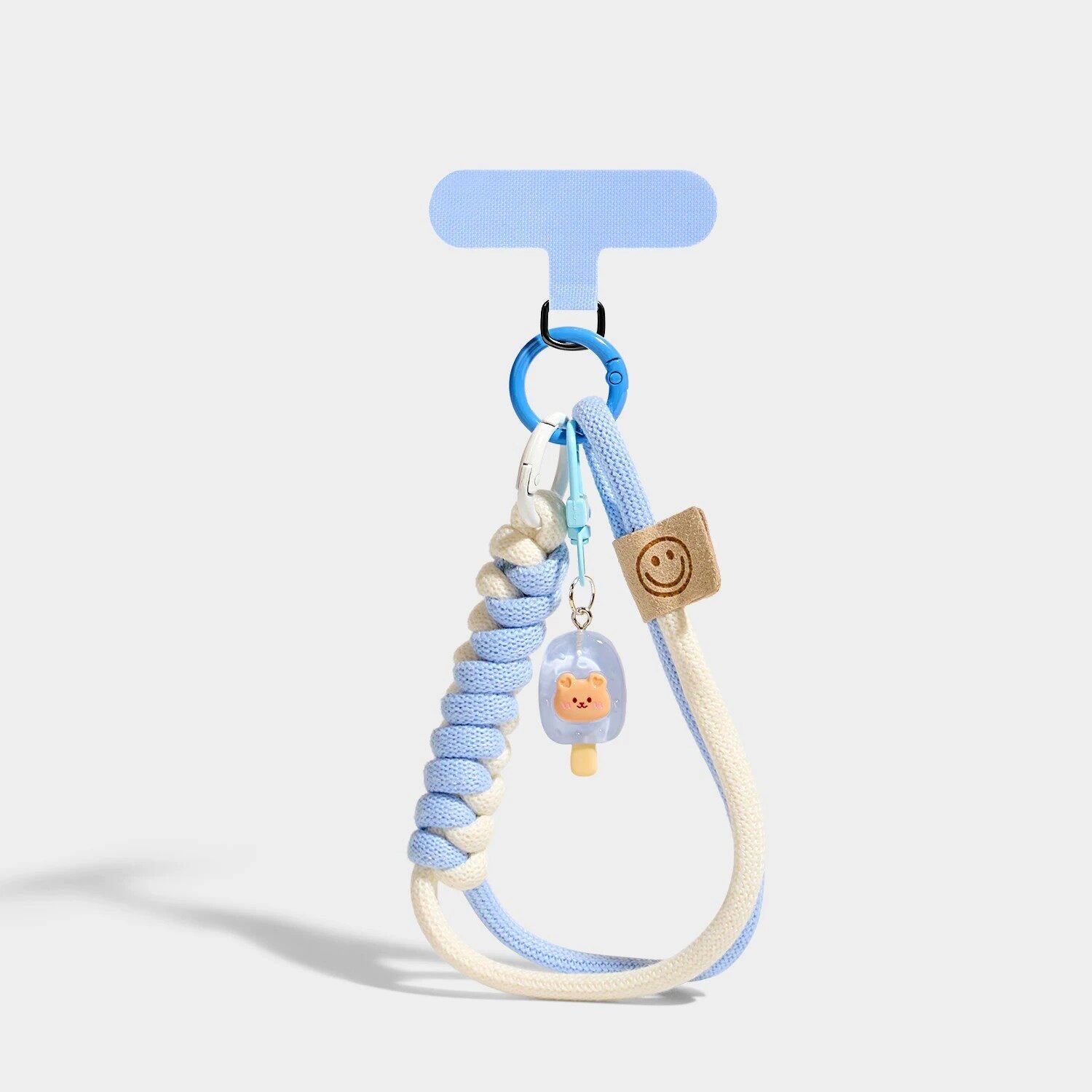Blue Spiral Cord / Bear Ice Pop variant of Toast and Dessert Phone Strap Charms
