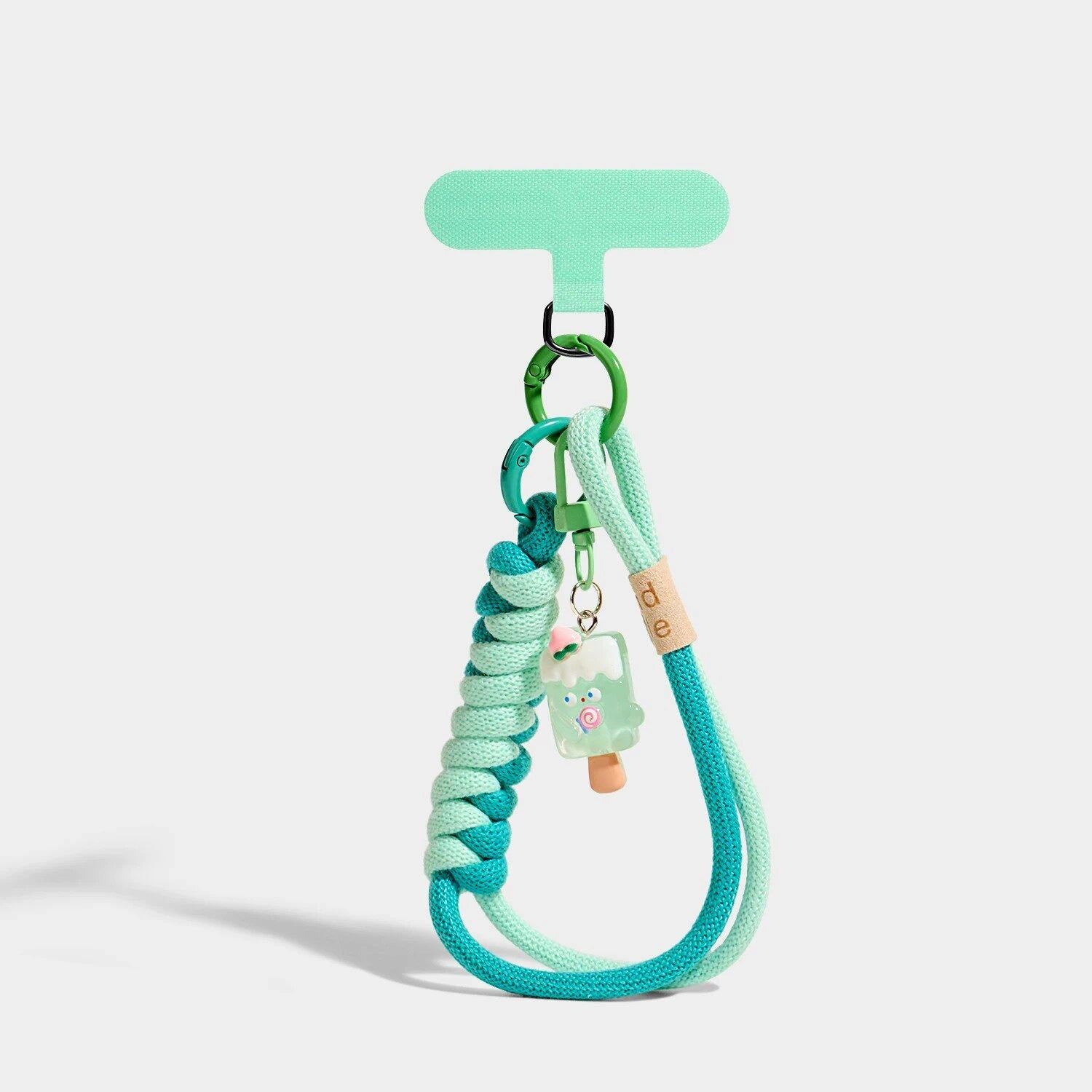 Mint Spiral Cord / Mint Ice Pop variant of Toast and Dessert Phone Strap Charms