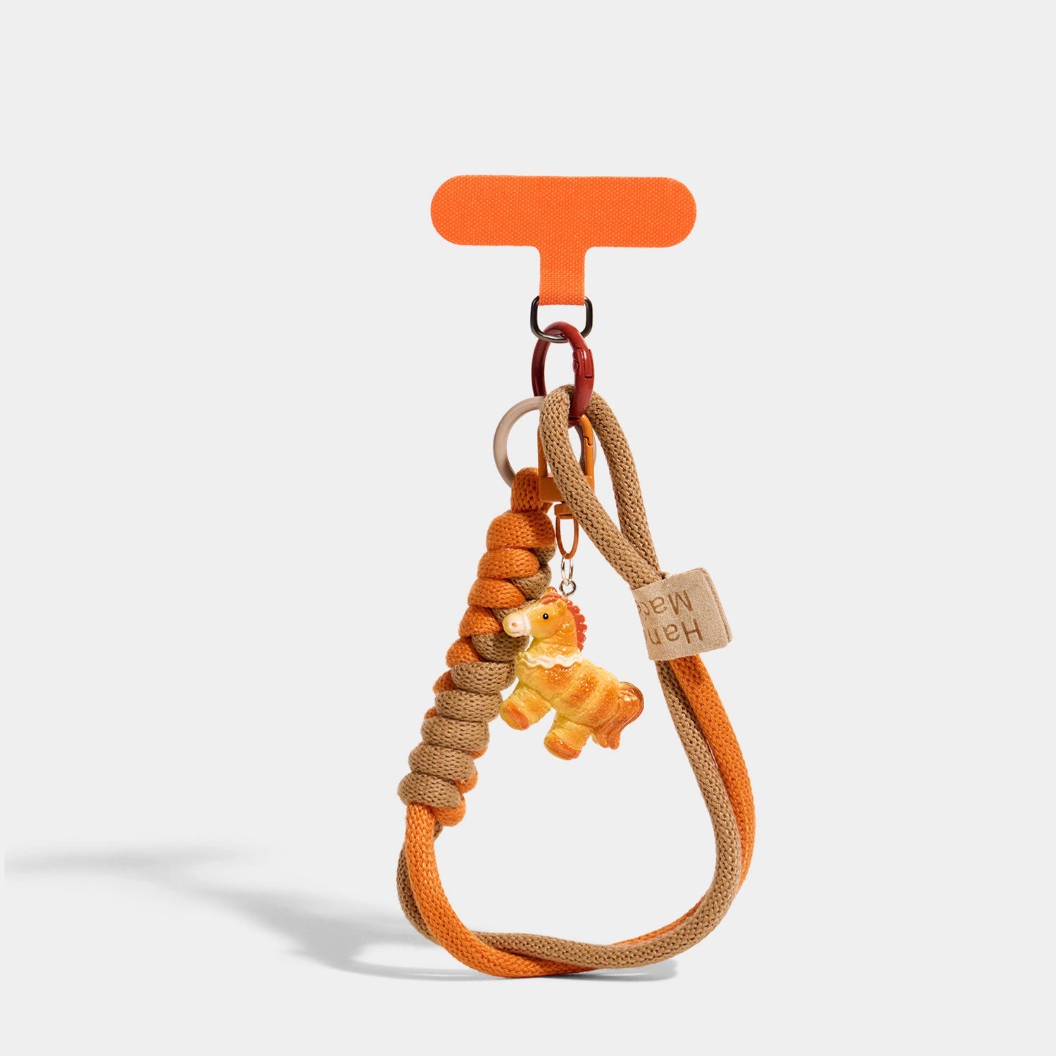 Orange-Brown Spiral Cord / Lucky Horse variant of Toast and Dessert Phone Strap Charms