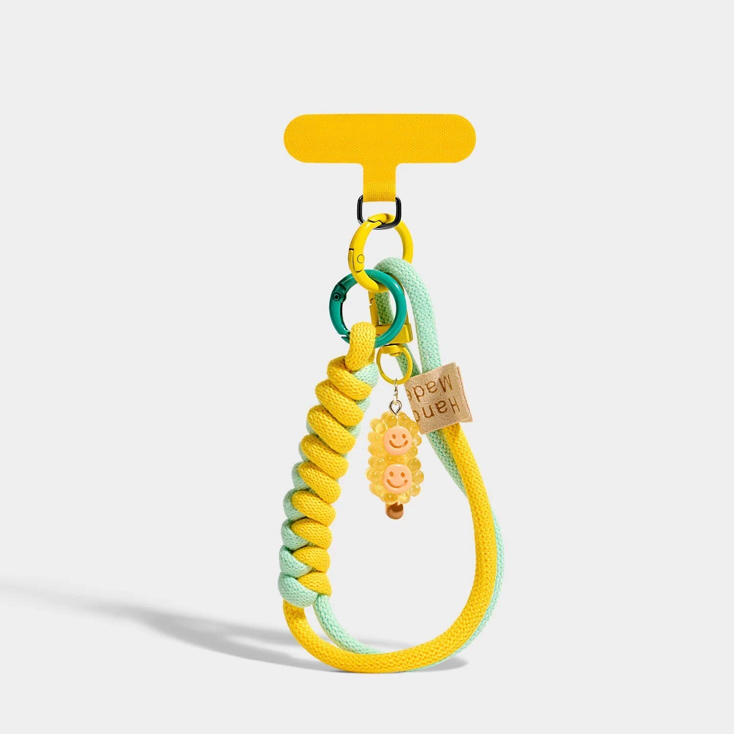 Yellow-Green Spiral Cord / Sunflower variant of Toast and Dessert Phone Strap Charms