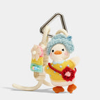 Crossbody Duck and Friends Bag Charms angled product view showing duck with a red bag