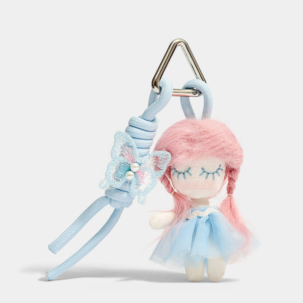Blue Pink-Hair Girl variant of Crossbody Duck and Friends Bag Charms