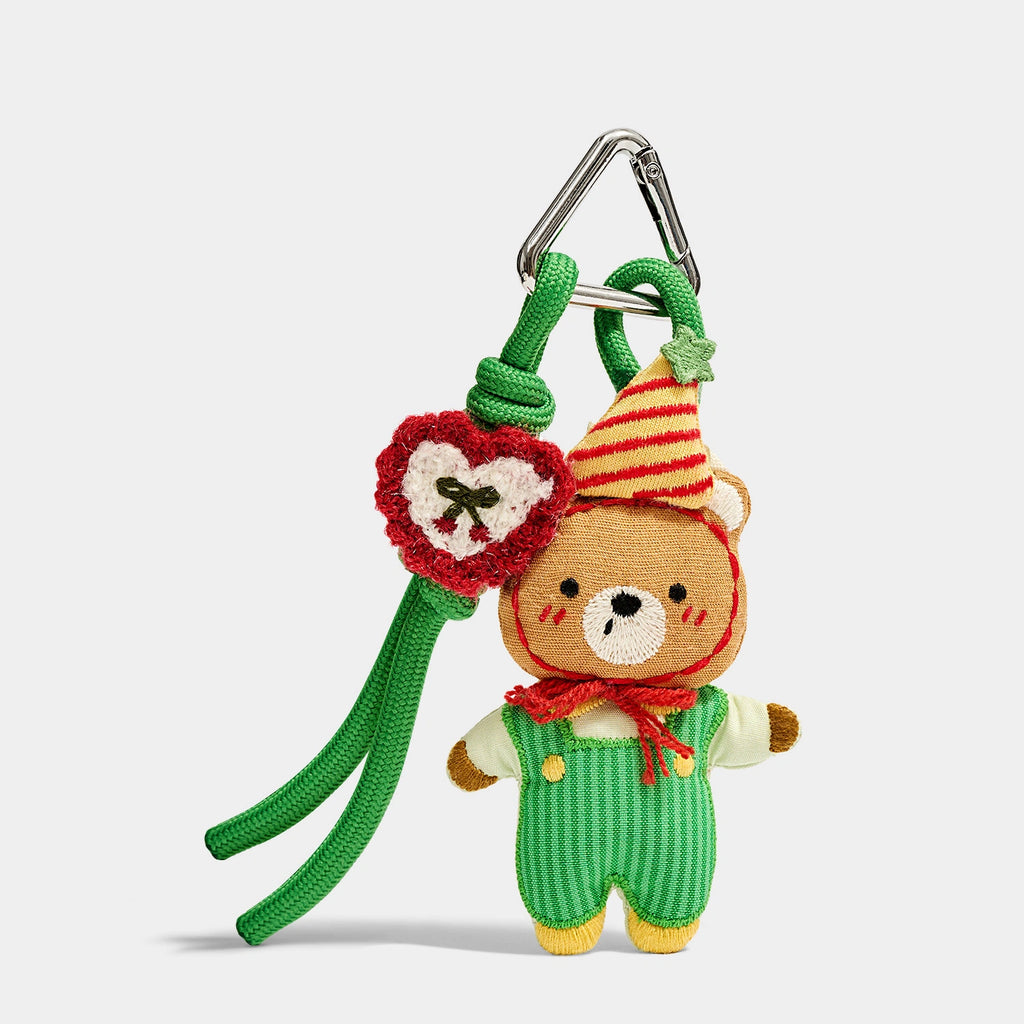 Green Hat Bear variant of Crossbody Duck and Friends Bag Charms