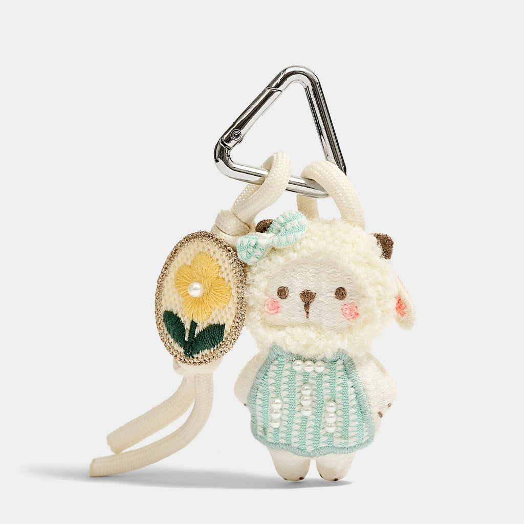 Green Pearl Lamb variant of Crossbody Duck and Friends Bag Charms