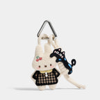 Black Plaid Bunny variant of Plaid Bunny and Friends Bag Charms