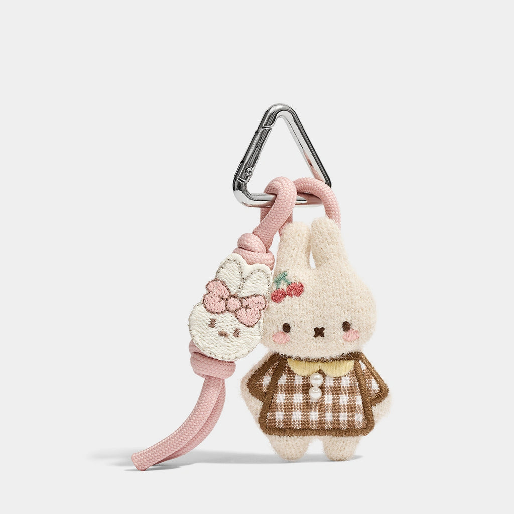 Brown Plaid Bunny variant of Plaid Bunny and Friends Bag Charms