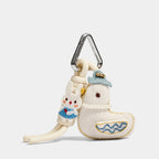 Blue Hat Duck variant of Plaid Bunny and Friends Bag Charms