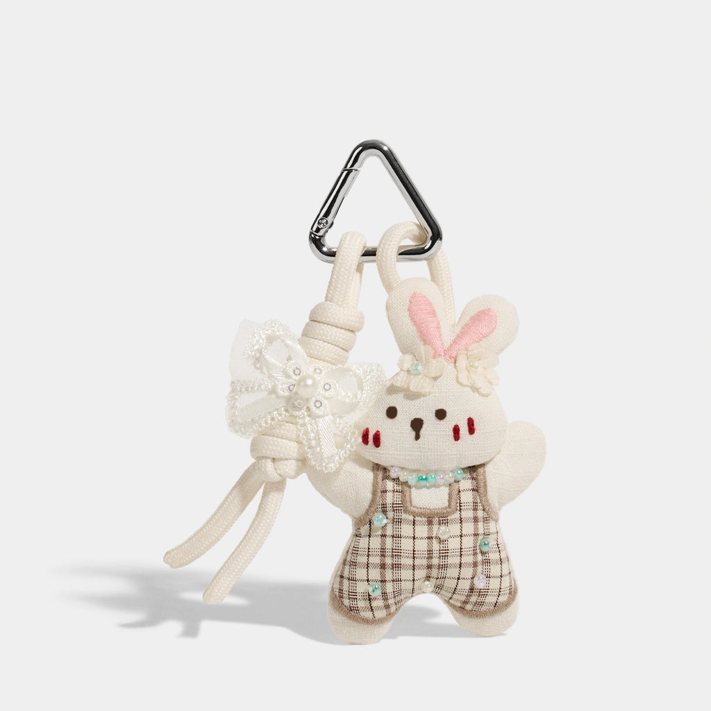 Plaid Romper Bunny variant of Plaid Bunny and Friends Bag Charms