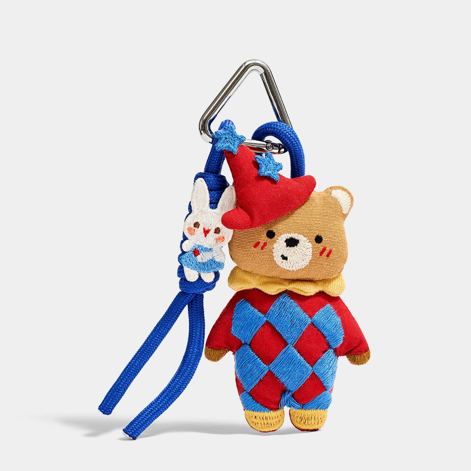 Triangle Clasp / Blue Circus Bear variant of Pink Mermaid and Friends Bag Charms