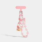 Flower Bead Phone Strap Charms front product view showing flower bead phone detail
