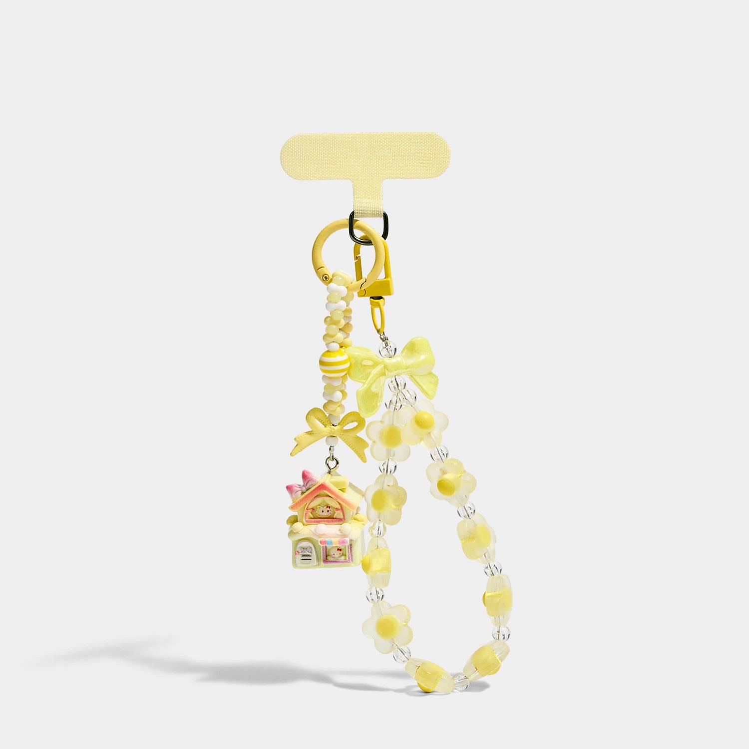 Yellow / House variant of Flower Bead Phone Strap Charms