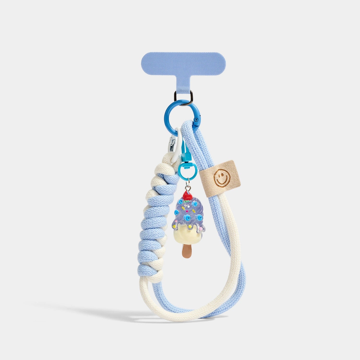 Blue Dessert Phone Strap Charms front product view showing frozen-treat phone strap