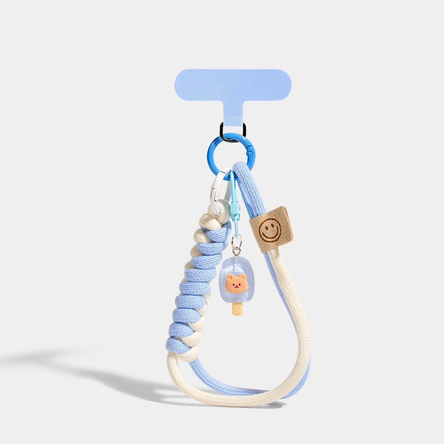 Blue Spiral Cord / Bear Ice Pop variant of Blue Dessert Phone Strap Charms