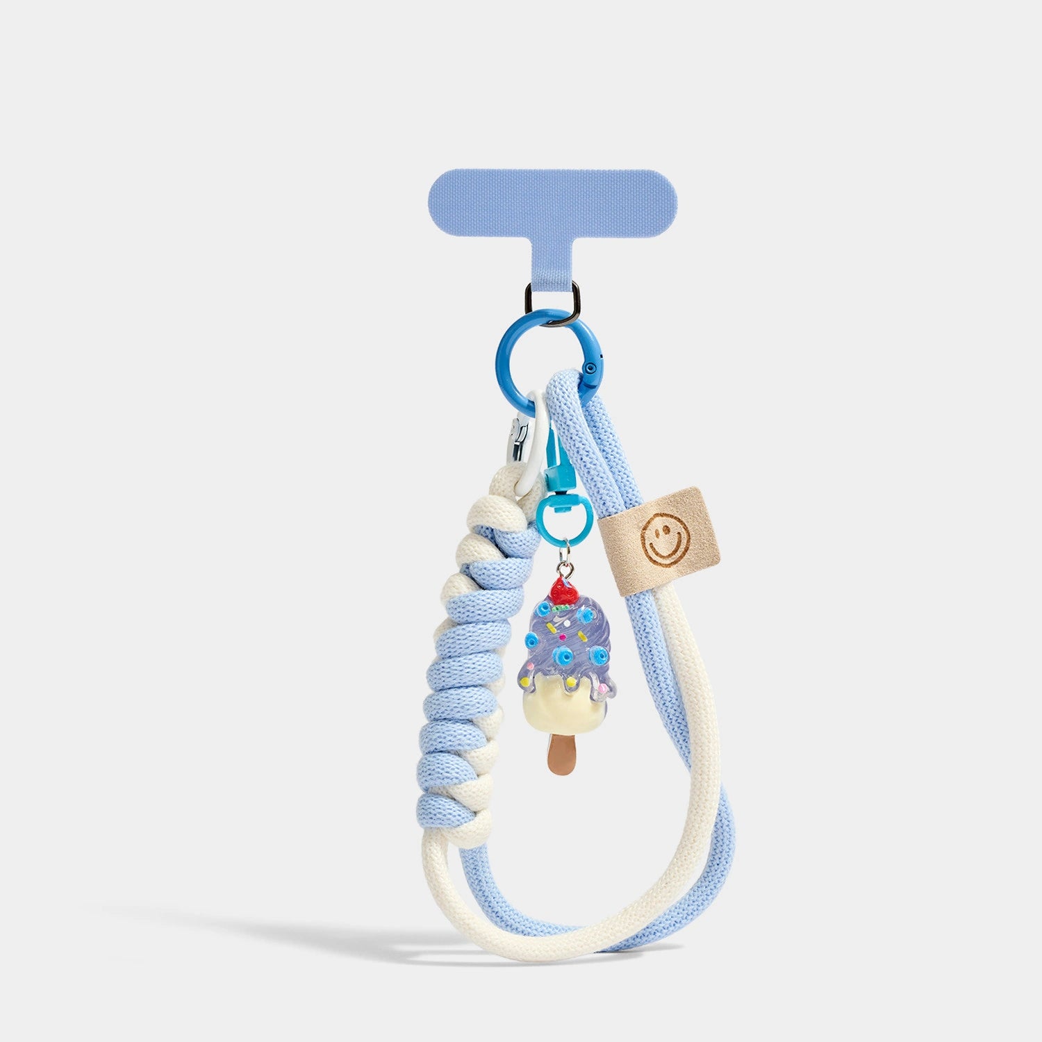 Blue Spiral Cord / Ice Pop variant of Blue Dessert Phone Strap Charms