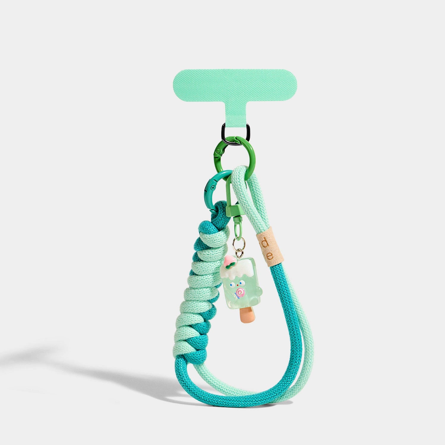Mint Spiral Cord / Mint Ice Pop variant of Blue Dessert Phone Strap Charms