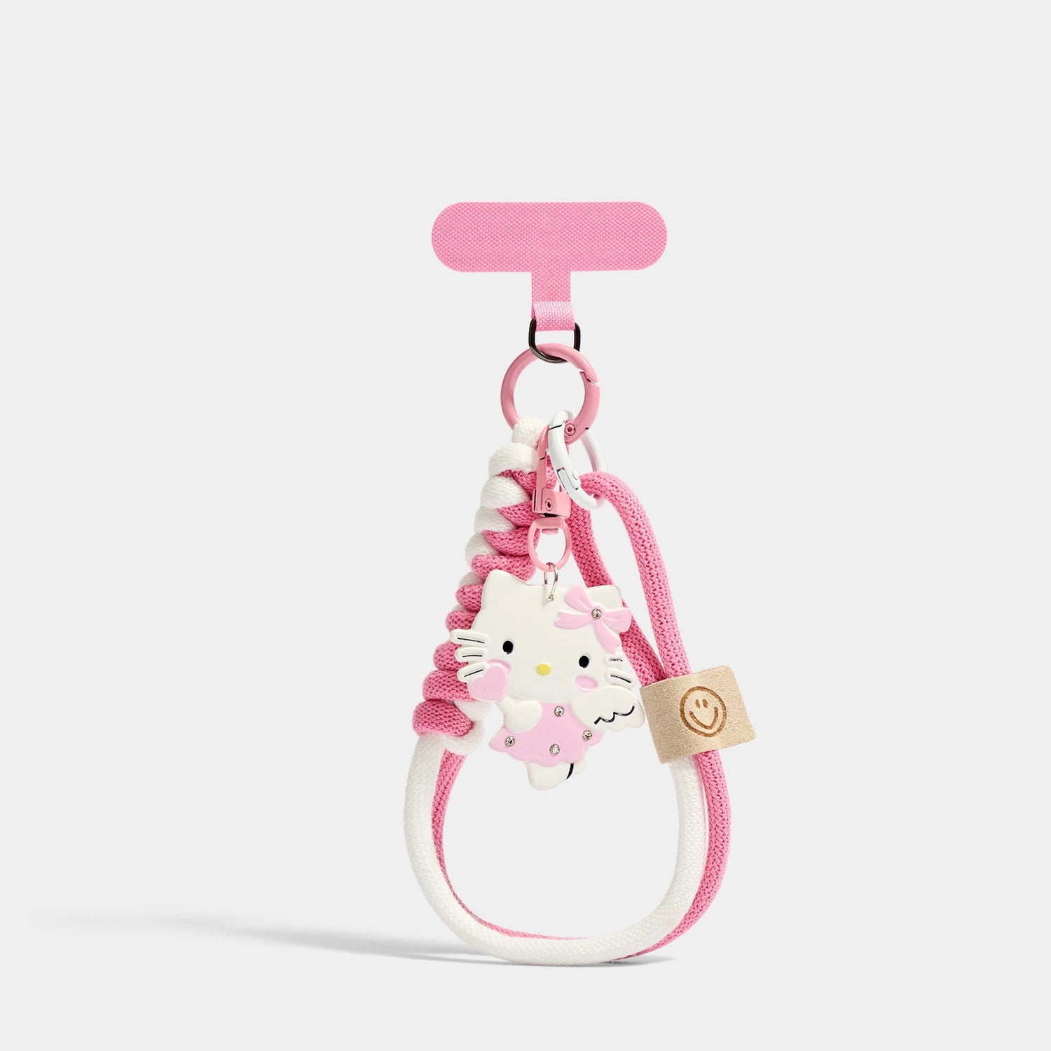 Pink Spiral Cord / Heart Cat variant of Blue Dessert Phone Strap Charms