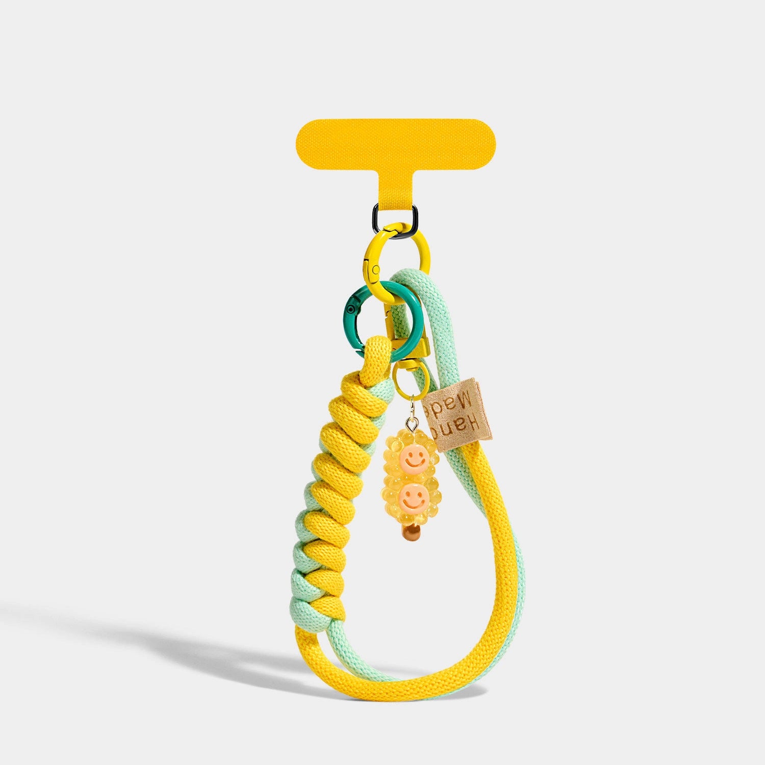 Yellow-Green Spiral Cord / Sunflower variant of Blue Dessert Phone Strap Charms