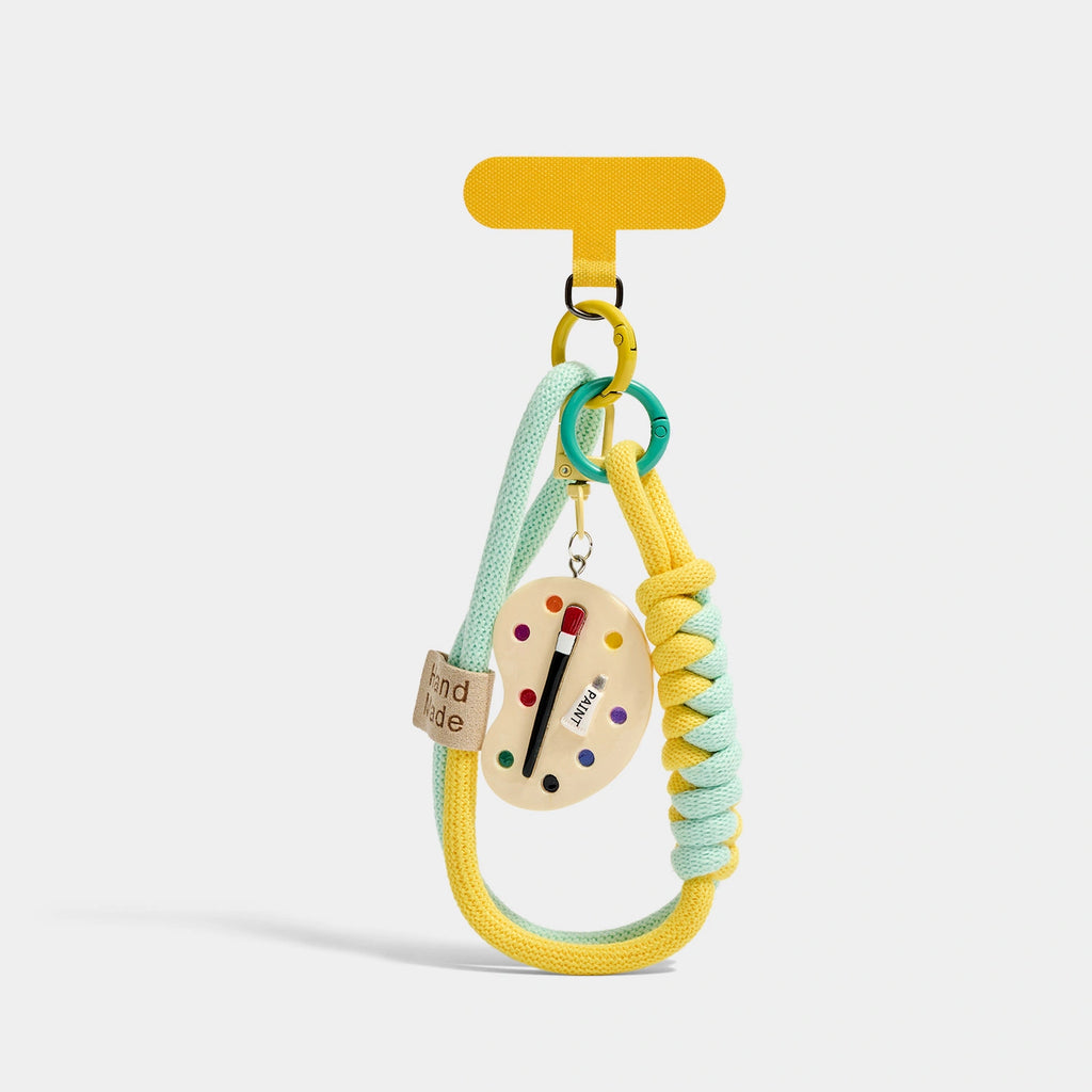 Palette and Character Phone Strap Charms close detail view showing creative phone strap gallery
