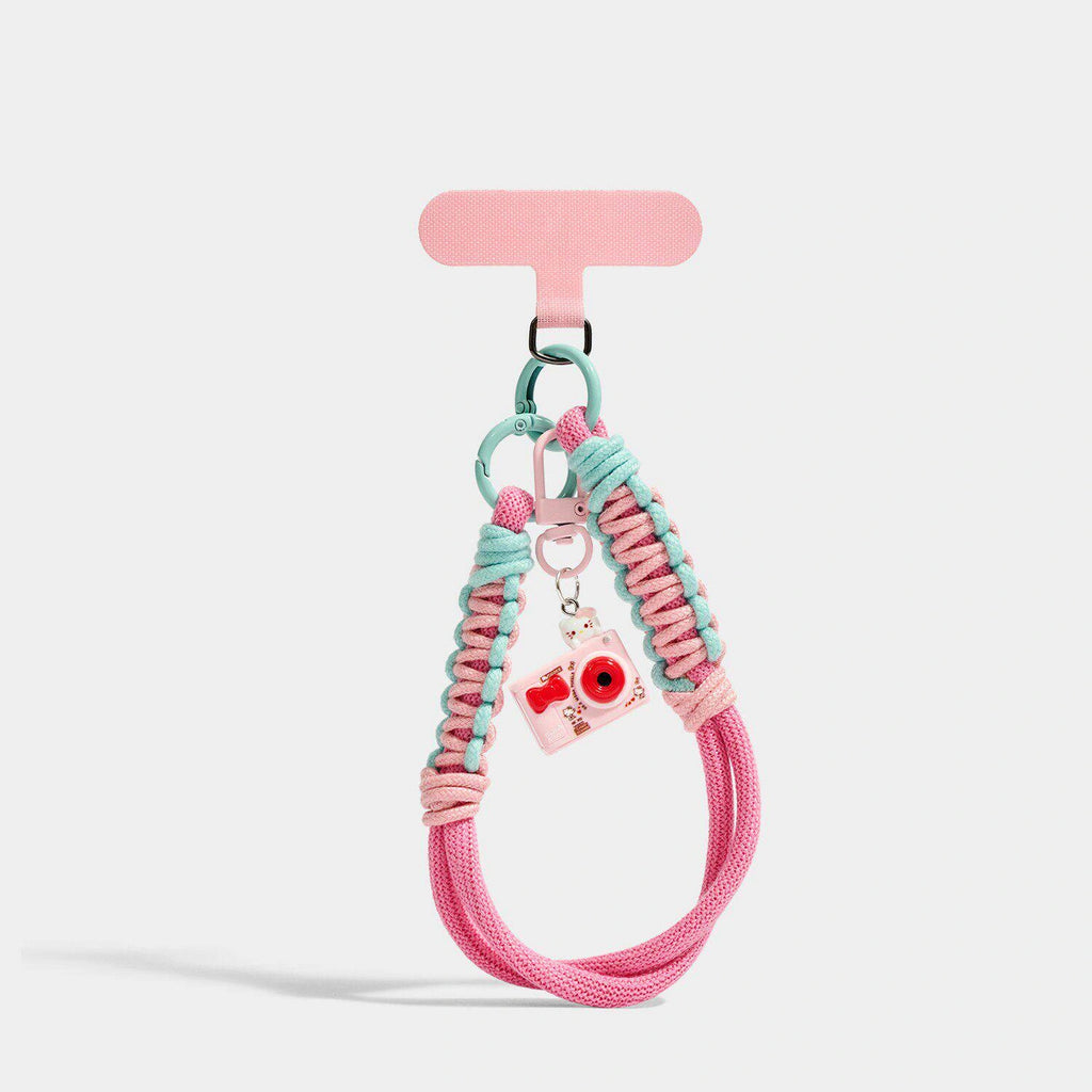 Pink Cat Camera variant of Palette and Character Phone Strap Charms