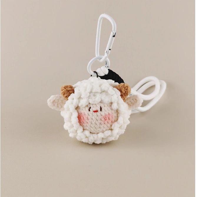 Lamb bag charm variant White