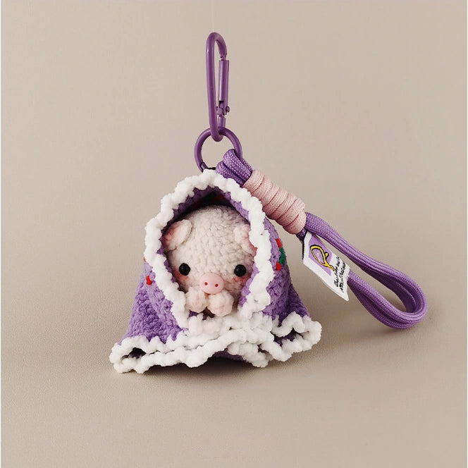 Pig bag charm - Purple variant image
