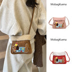 Party Hat Puppy Crossbody Bag with Curly-Textured Trim, product view 2.