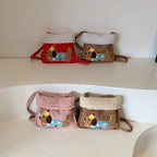 Party Hat Puppy Crossbody Bag with Curly-Textured Trim, product view 4.