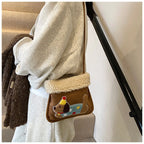 Party Hat Puppy Crossbody Bag with Curly-Textured Trim, product view 7.
