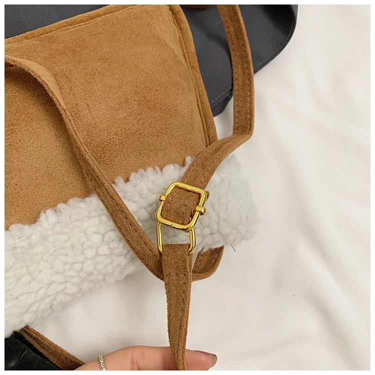 Party Hat Puppy Crossbody Bag with Curly-Textured Trim, product view 10.