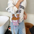 Wide-Eyed Knit Creature Crossbody Phone Pouch, product view 2.