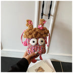 Wide-Eyed Knit Creature Crossbody Phone Pouch, product view 5.