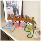 Wide-Eyed Knit Creature Crossbody Phone Pouch, product view 13.