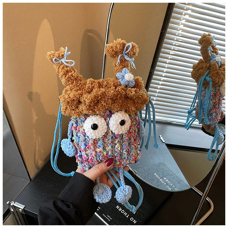 Wide-Eyed Knit Creature Crossbody Phone Pouch, product view 17.