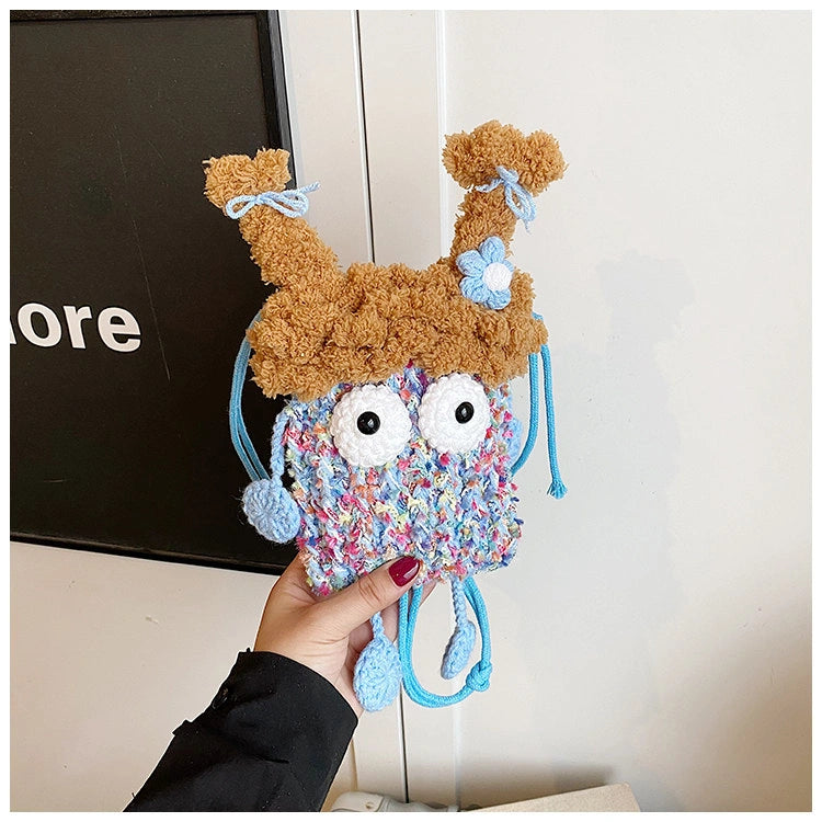 Wide-Eyed Knit Creature Crossbody Phone Pouch, product view 18.