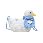 Crocheted Duck Crossbody Phone Bag in Yellow or White, product view 2.