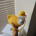 Crocheted Duck Crossbody Phone Bag in Yellow or White in Yellow.