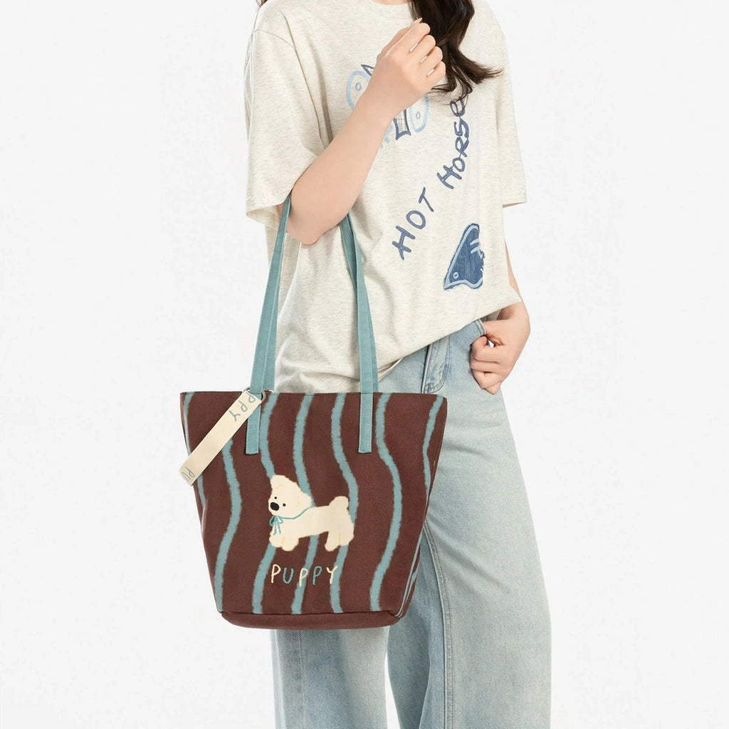 Bow Detail Canvas Crossbody Commuter Bag, product image 6.