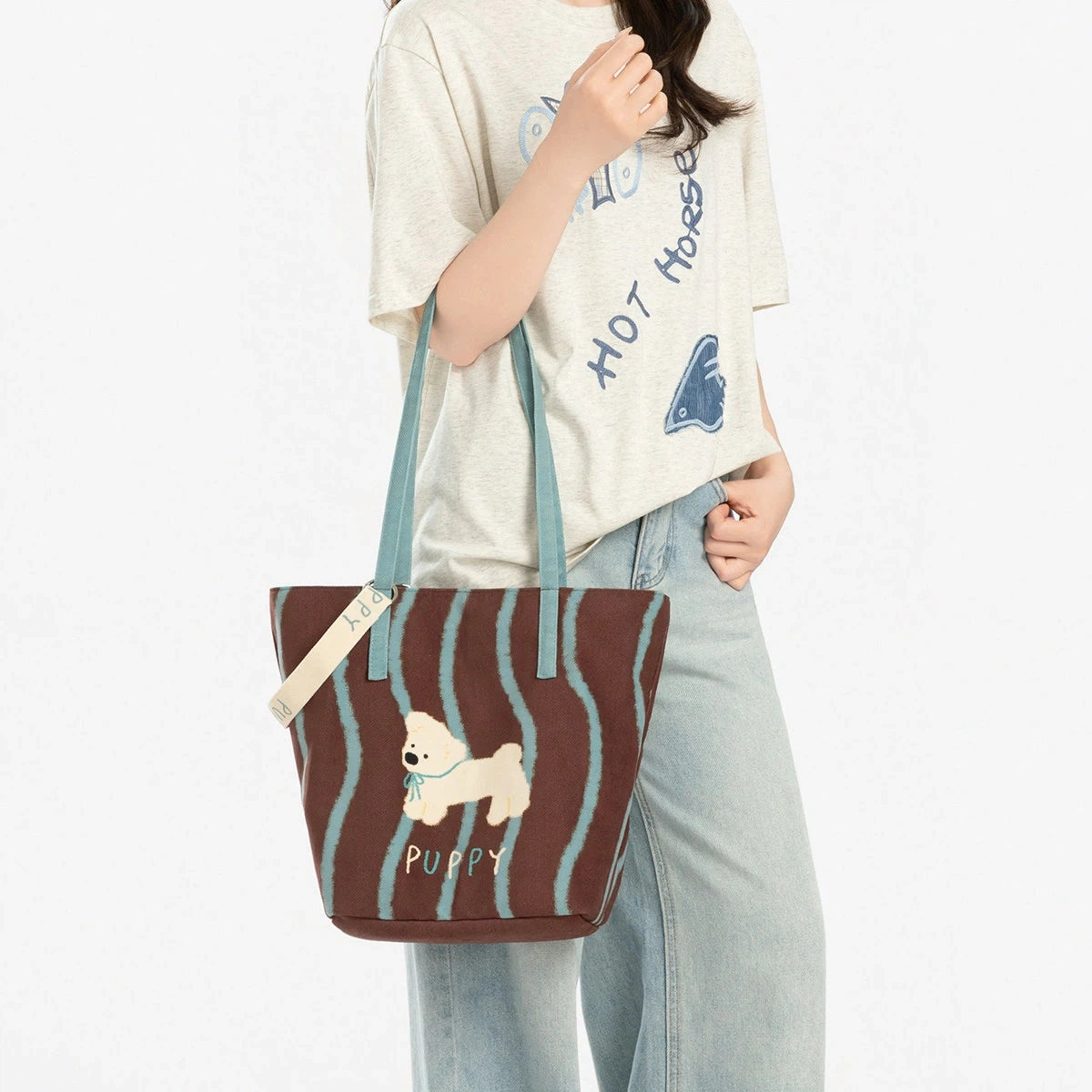 Bow Detail Canvas Crossbody Commuter Bag, product image 6.