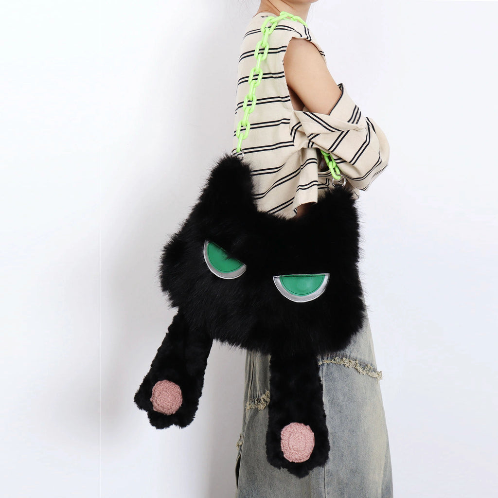 Face-Covering Black Cat Convertible Backpack, product image 3.
