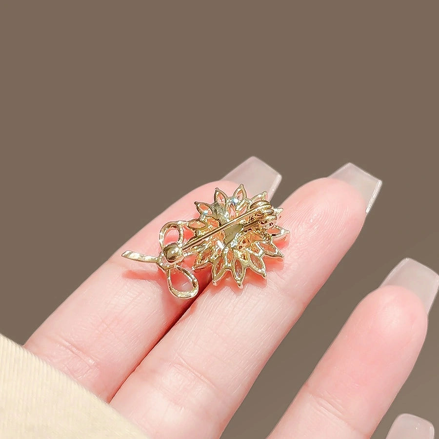 Sunflower Mini Brooch product image showing sunflower